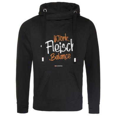 Motiv: Cross Neck Hoodie - Fleisch Balance - bestimme auf Wunsch Details wie Produkt, Grösse, Farbe und Position selbst ! Motiv: Cross Neck Hoodie - Fleisch Balance