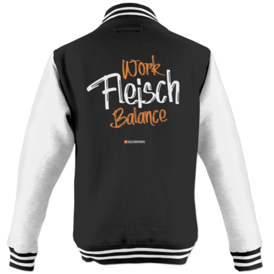 Motiv: College Jacke - Fleisch Balance - bestimme auf Wunsch Details wie Produkt, Grösse, Farbe und Position selbst ! Motiv: College Jacke - Fleisch Balance