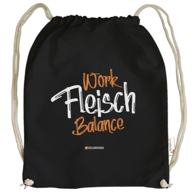 Motiv: Cotton Gymsac - Fleisch Balance - bestimme auf Wunsch Details wie Produkt, Grösse, Farbe und Position selbst ! Motiv: Cotton Gymsac - Fleisch Balance