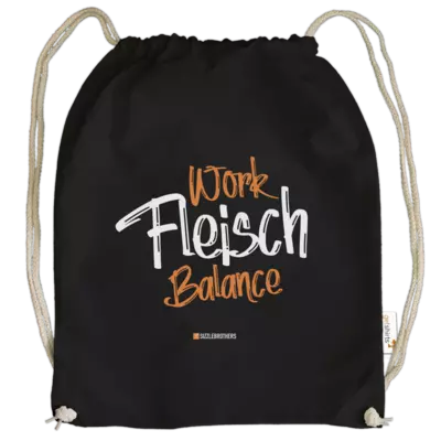 Motiv: Cotton Gymsac - Fleisch Balance - bestimme auf Wunsch Details wie Produkt, Grösse, Farbe und Position selbst ! Motiv: Cotton Gymsac - Fleisch Balance