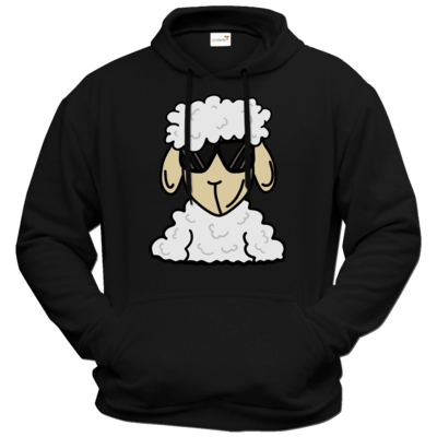 Motiv: Hoodie Premium FAIR WEAR - ZOS Schaf mit Sonnenbrille - bestimme auf Wunsch Details wie Produkt, Grösse, Farbe und Position selbst ! Motiv: Hoodie Premium FAIR WEAR - ZOS Schaf mit Sonnenbrille