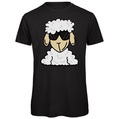Motiv: Organic T-Shirt - ZOS Schaf mit Sonnenbrille - bestimme auf Wunsch Details wie Produkt, Grösse, Farbe und Position selbst ! Motiv: Organic T-Shirt - ZOS Schaf mit Sonnenbrille