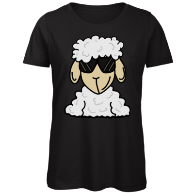 Motiv: Organic Lady T-Shirt - ZOS Schaf mit Sonnenbrille - bestimme auf Wunsch Details wie Produkt, Grösse, Farbe und Position selbst ! Motiv: Organic Lady T-Shirt - ZOS Schaf mit Sonnenbrille