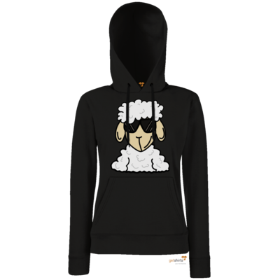 Motiv: Hoodie Damen Classic - ZOS Schaf mit Sonnenbrille - bestimme auf Wunsch Details wie Produkt, Grösse, Farbe und Position selbst ! Motiv: Hoodie Damen Classic - ZOS Schaf mit Sonnenbrille