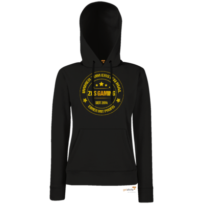 Motiv: Hoodie Damen Classic - ZOS Vintage GOLD - Eimer mit Profis - bestimme auf Wunsch Details wie Produkt, Grösse, Farbe und Position selbst ! Motiv: Hoodie Damen Classic - ZOS Vintage GOLD - Eimer mit Profis
