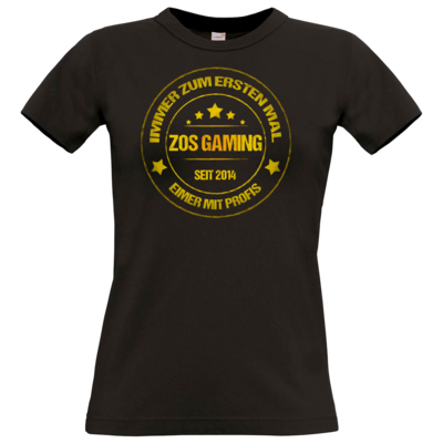 Motiv: T-Shirt Damen Premium FAIR WEAR - ZOS Vintage GOLD - Eimer mit Profis 