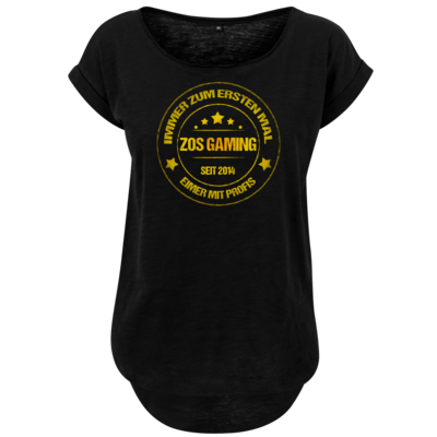 Motiv: Ladies Long Slub Tee - ZOS Vintage GOLD - Eimer mit Profis - bestimme auf Wunsch Details wie Produkt, Grösse, Farbe und Position selbst ! Motiv: Ladies Long Slub Tee - ZOS Vintage GOLD - Eimer mit Profis