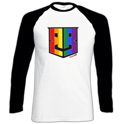 Motiv: Longsleeve Baseball T - Logo Pride - bestimme auf Wunsch Details wie Produkt, Grösse, Farbe und Position selbst ! Motiv: Longsleeve Baseball T - Logo Pride