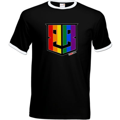 Motiv: T-Shirt Ringer - Logo Pride - bestimme auf Wunsch Details wie Produkt, Grösse, Farbe und Position selbst ! Motiv: T-Shirt Ringer - Logo Pride