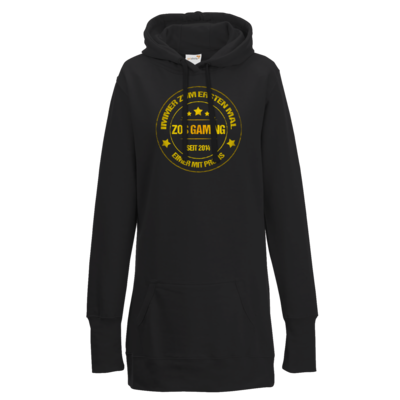 Motiv: Lady Longline Hoodie - ZOS Vintage GOLD - Eimer mit Profis - bestimme auf Wunsch Details wie Produkt, Grösse, Farbe und Position selbst ! Motiv: Lady Longline Hoodie - ZOS Vintage GOLD - Eimer mit Profis