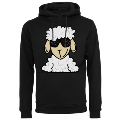 Motiv: Heavy Hoodie - ZOS Schaf mit Sonnenbrille - bestimme auf Wunsch Details wie Produkt, Grösse, Farbe und Position selbst ! Motiv: Heavy Hoodie - ZOS Schaf mit Sonnenbrille