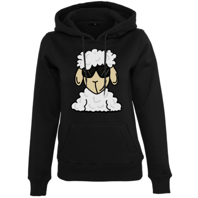 Motiv: Womens Heavy Hoody - ZOS Schaf mit Sonnenbrille - bestimme auf Wunsch Details wie Produkt, Grösse, Farbe und Position selbst ! Motiv: Womens Heavy Hoody - ZOS Schaf mit Sonnenbrille