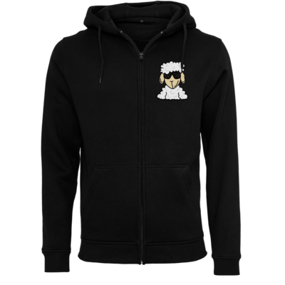 Motiv: Heavy Zip-Hoodie - ZOS Schaf mit Sonnenbrille - bestimme auf Wunsch Details wie Produkt, Grösse, Farbe und Position selbst ! Motiv: Heavy Zip-Hoodie - ZOS Schaf mit Sonnenbrille