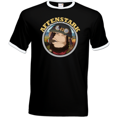 Motiv: T-Shirt Ringer - Affenstark - bestimme auf Wunsch Details wie Produkt, Grösse, Farbe und Position selbst ! Motiv: T-Shirt Ringer - Affenstark