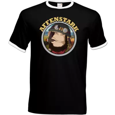 Motiv: T-Shirt Ringer - Affenstark - bestimme auf Wunsch Details wie Produkt, Grösse, Farbe und Position selbst ! Motiv: T-Shirt Ringer - Affenstark
