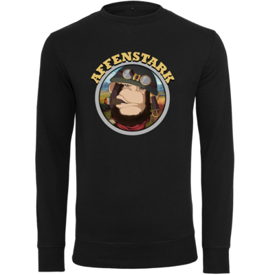 Motiv: Light Crew Sweatshirt - Affenstark - bestimme auf Wunsch Details wie Produkt, Grösse, Farbe und Position selbst ! Motiv: Light Crew Sweatshirt - Affenstark