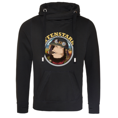 Motiv: Cross Neck Hoodie - Affenstark - bestimme auf Wunsch Details wie Produkt, Grösse, Farbe und Position selbst ! Motiv: Cross Neck Hoodie - Affenstark