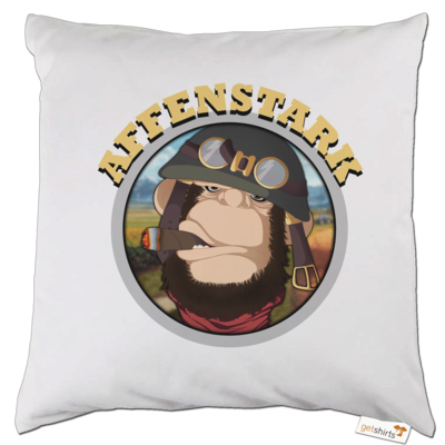 Motiv: Kissen - Affenstark - bestimme auf Wunsch Details wie Produkt, Grösse, Farbe und Position selbst ! Motiv: Kissen - Affenstark
