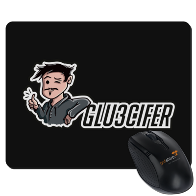Motiv: Mousepad Textil - Logo Glu3cifer - bestimme auf Wunsch Details wie Produkt, Grösse, Farbe und Position selbst ! Motiv: Mousepad Textil - Logo Glu3cifer