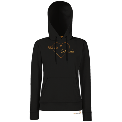 Motiv: Hoodie Damen Classic - Für die Herde - Herz - bestimme auf Wunsch Details wie Produkt, Grösse, Farbe und Position selbst ! Motiv: Hoodie Damen Classic - Für die Herde - Herz
