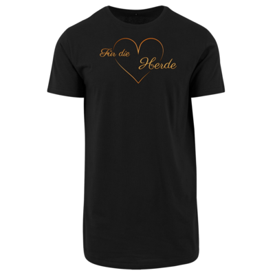 Motiv: Shaped Long Tee - Für die Herde - Herz - bestimme auf Wunsch Details wie Produkt, Grösse, Farbe und Position selbst ! Motiv: Shaped Long Tee - Für die Herde - Herz