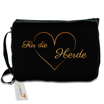 Motiv: Schultertasche - Für die Herde - Herz - bestimme auf Wunsch Details wie Produkt, Grösse, Farbe und Position selbst ! Motiv: Schultertasche - Für die Herde - Herz