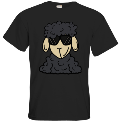 Motiv: T-Shirt Premium FAIR WEAR - ZOS Schaf mit Sonnenbrille grau - bestimme auf Wunsch Details wie Produkt, Grösse, Farbe und Position selbst ! Motiv: T-Shirt Premium FAIR WEAR - ZOS Schaf mit Sonnenbrille grau