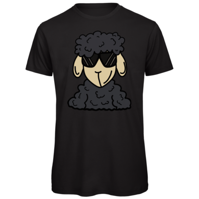 Motiv: Organic T-Shirt - ZOS Schaf mit Sonnenbrille grau - bestimme auf Wunsch Details wie Produkt, Grösse, Farbe und Position selbst ! Motiv: Organic T-Shirt - ZOS Schaf mit Sonnenbrille grau
