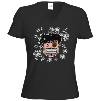 Motiv: T-Shirts Damen V-Neck FAIR WEAR - Teilzeit-Salzig - bestimme auf Wunsch Details wie Produkt, Grösse, Farbe und Position selbst ! Motiv: T-Shirts Damen V-Neck FAIR WEAR - Teilzeit-Salzig