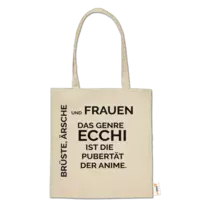 Motiv: Baumwolltasche - ECCHI ist Pubertät 