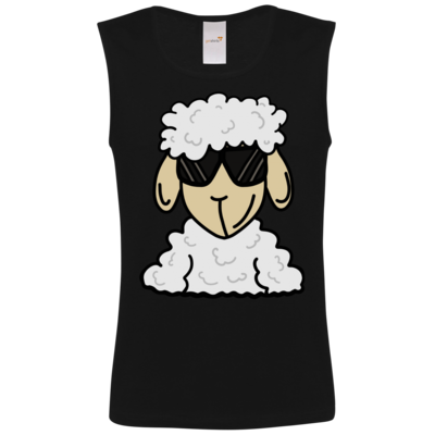 Motiv: Athletic Vest FAIR WEAR - ZOS Schaf mit Sonnenbrille - bestimme auf Wunsch Details wie Produkt, Grösse, Farbe und Position selbst ! Motiv: Athletic Vest FAIR WEAR - ZOS Schaf mit Sonnenbrille