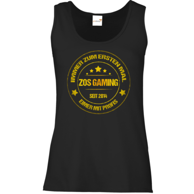 Motiv: Tank Top Damen Classic - ZOS Vintage GOLD - Eimer mit Profis - bestimme auf Wunsch Details wie Produkt, Grösse, Farbe und Position selbst ! Motiv: Tank Top Damen Classic - ZOS Vintage GOLD - Eimer mit Profis