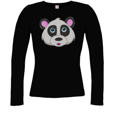 Motiv: Longsleeve Damen Organic - Panda - bestimme auf Wunsch Details wie Produkt, Grösse, Farbe und Position selbst ! Motiv: Longsleeve Damen Organic - Panda