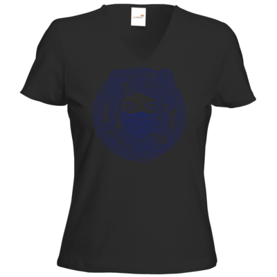 Motiv: T-Shirt Damen V-Neck Classic - GANG - Marine - bestimme auf Wunsch Details wie Produkt, Grösse, Farbe und Position selbst ! Motiv: T-Shirt Damen V-Neck Classic - GANG - Marine