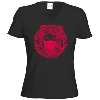 Motiv: T-Shirt Damen V-Neck Classic - GANG - Pink - bestimme auf Wunsch Details wie Produkt, Grösse, Farbe und Position selbst ! Motiv: T-Shirt Damen V-Neck Classic - GANG - Pink