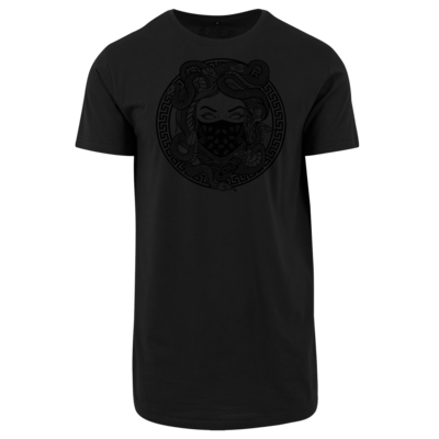 Motiv: Shaped Long Tee - GANG - Black - bestimme auf Wunsch Details wie Produkt, Grösse, Farbe und Position selbst ! Motiv: Shaped Long Tee - GANG - Black