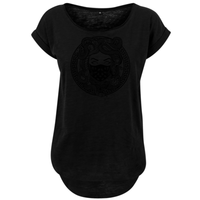 Motiv: Ladies Long Slub Tee - GANG - Black - bestimme auf Wunsch Details wie Produkt, Grösse, Farbe und Position selbst ! Motiv: Ladies Long Slub Tee - GANG - Black