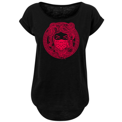 Motiv: Ladies Long Slub Tee - GANG - Pink - bestimme auf Wunsch Details wie Produkt, Grösse, Farbe und Position selbst ! Motiv: Ladies Long Slub Tee - GANG - Pink