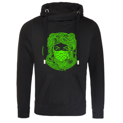 Motiv: Cross Neck Hoodie - GANG - Neon - bestimme auf Wunsch Details wie Produkt, Grösse, Farbe und Position selbst ! Motiv: Cross Neck Hoodie - GANG - Neon