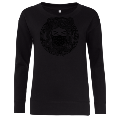 Motiv: Girlie Crew Sweatshirt - GANG - Black - bestimme auf Wunsch Details wie Produkt, Grösse, Farbe und Position selbst ! Motiv: Girlie Crew Sweatshirt - GANG - Black
