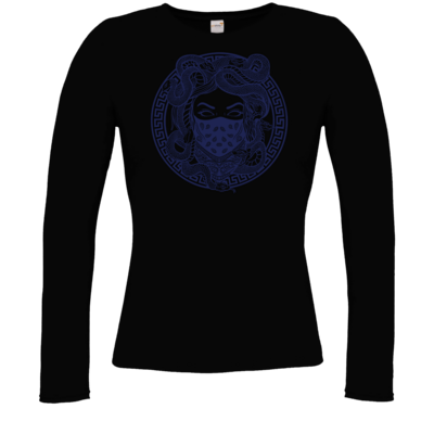 Motiv: Longsleeve Damen Organic - GANG - Marine - bestimme auf Wunsch Details wie Produkt, Grösse, Farbe und Position selbst ! Motiv: Longsleeve Damen Organic - GANG - Marine