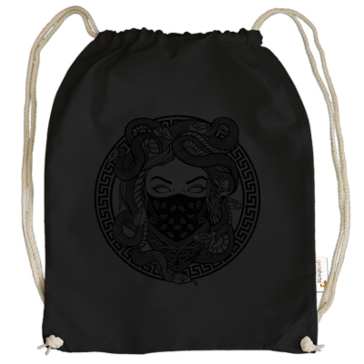Motiv: Cotton Gymsac - GANG - Black - bestimme auf Wunsch Details wie Produkt, Grösse, Farbe und Position selbst ! Motiv: Cotton Gymsac - GANG - Black