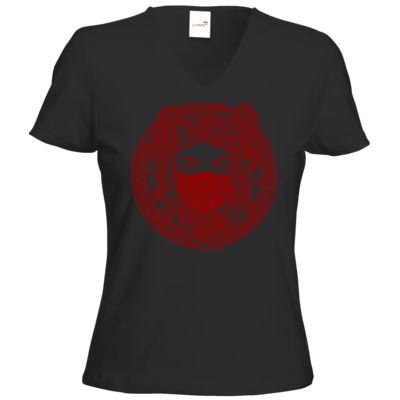 Motiv: T-Shirts Damen V-Neck FAIR WEAR - GANG - Red - bestimme auf Wunsch Details wie Produkt, Grösse, Farbe und Position selbst ! Motiv: T-Shirts Damen V-Neck FAIR WEAR - GANG - Red