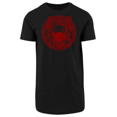 Motiv: Shaped Long Tee - GANG - Red - bestimme auf Wunsch Details wie Produkt, Grösse, Farbe und Position selbst ! Motiv: Shaped Long Tee - GANG - Red