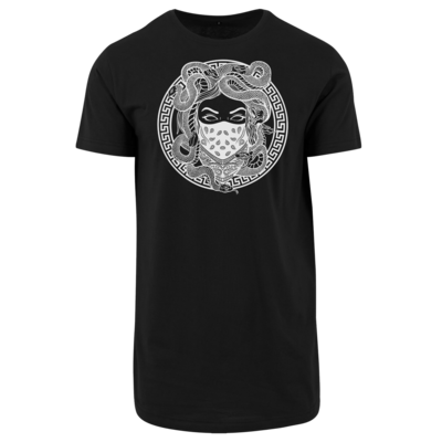 Motiv: Shaped Long Tee - GANG - White - bestimme auf Wunsch Details wie Produkt, Grösse, Farbe und Position selbst ! Motiv: Shaped Long Tee - GANG - White