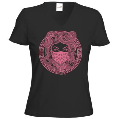Motiv: T-Shirts Damen V-Neck FAIR WEAR - GANG - Rosa - bestimme auf Wunsch Details wie Produkt, Grösse, Farbe und Position selbst ! Motiv: T-Shirts Damen V-Neck FAIR WEAR - GANG - Rosa