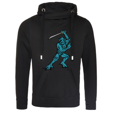 Motiv: Cross Neck Hoodie - Sword - bestimme auf Wunsch Details wie Produkt, Grösse, Farbe und Position selbst ! Motiv: Cross Neck Hoodie - Sword