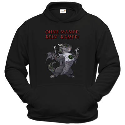 Motiv: Hoodie Classic - Ulisses - Ohne Mampf kein Kampf - bestimme auf Wunsch Details wie Produkt, Grösse, Farbe und Position selbst ! Motiv: Hoodie Classic - Ulisses - Ohne Mampf kein Kampf
