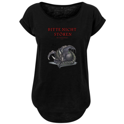 Motiv: Ladies Long Slub Tee - Ulisses - Bitte nicht stören - bestimme auf Wunsch Details wie Produkt, Grösse, Farbe und Position selbst ! Motiv: Ladies Long Slub Tee - Ulisses - Bitte nicht stören