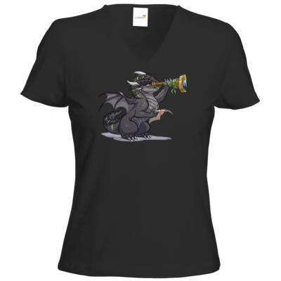 Motiv: T-Shirt Damen V-Neck Classic - Ulisses - Chibi - Teaser - bestimme auf Wunsch Details wie Produkt, Grösse, Farbe und Position selbst ! Motiv: T-Shirt Damen V-Neck Classic - Ulisses - Chibi - Teaser